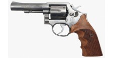 OCCASION - REVOLVER SMITH&WESSON MOD.64-3 INOX CAL.38SP CANON 4" PLAQUETTES ERGONOMIQUES BOIS