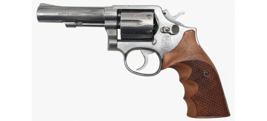 OCCASION - REVOLVER SMITH&WESSON MOD.64-3 INOX CAL.38SP CANON 4" PLAQUETTES ERGONOMIQUES BOIS