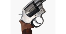 OCCASION - REVOLVER SMITH&WESSON MOD.64-3 INOX CAL.38SP CANON 4" PLAQUETTES ERGONOMIQUES BOIS