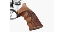 OCCASION - REVOLVER SMITH&WESSON MOD.64-3 INOX CAL.38SP CANON 4" PLAQUETTES ERGONOMIQUES BOIS