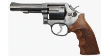 OCCASION - REVOLVER SMITH&WESSON MOD.64-3 INOX CAL.38SP CANON 4" PLAQUETTES ERGONOMIQUES BOIS