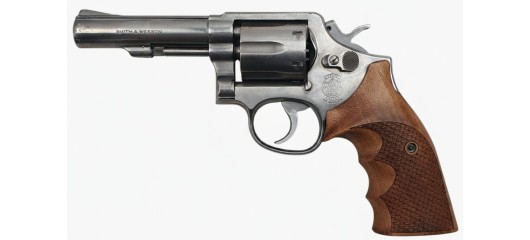 OCCASION - REVOLVER SMITH&WESSON MOD.64-3 INOX CAL.38SP CANON 4" PLAQUETTES ERGONOMIQUES BOIS