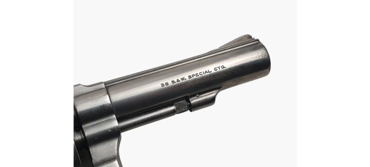 OCCASION - REVOLVER SMITH&WESSON MOD.64-3 INOX CAL.38SP CANON 4" PLAQUETTES ERGONOMIQUES BOIS