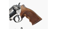 OCCASION - REVOLVER SMITH&WESSON MOD.64-3 INOX CAL.38SP CANON 4" PLAQUETTES ERGONOMIQUES BOIS