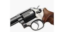 OCCASION - REVOLVER SMITH&WESSON MOD.64-3 INOX CAL.38SP CANON 4" PLAQUETTES ERGONOMIQUES BOIS