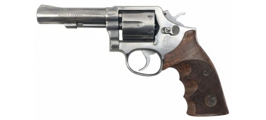 OCCASION - REVOLVER SMITH&WESSON MOD.64-3 INOX CAL.38SP CANON 4" PLAQUETTES GRAND LUXE 4 ETOILES