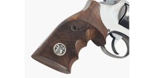 OCCASION - REVOLVER SMITH&WESSON MOD.64-3 INOX CAL.38SP CANON 4" PLAQUETTES GRAND LUXE 4 ETOILES