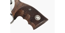 OCCASION - REVOLVER SMITH&WESSON MOD.64-3 INOX CAL.38SP CANON 4" PLAQUETTES GRAND LUXE 4 ETOILES