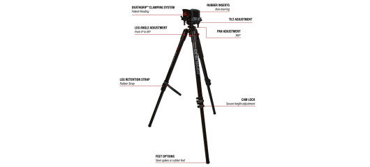 DESTOCKAGE - TREPIED PROFESSIONNEL BOG DEATH GRIP CLAMPING TRIPOD