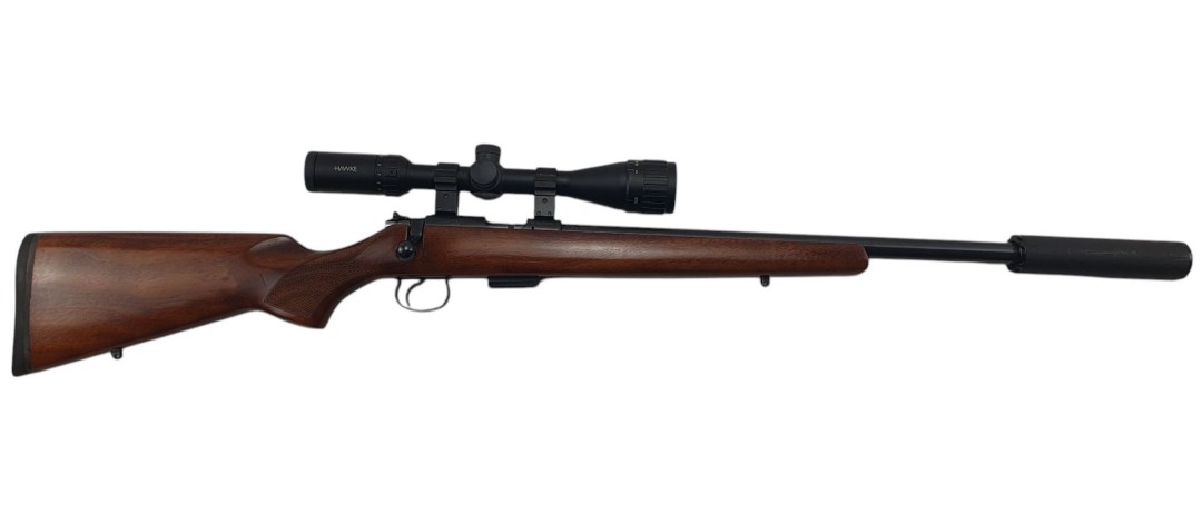 FOIRE OCCASION - CARABINE CZ 455 CANON LOURD VARMINT 17HMR + MOD+ LUNETTE HAWKE