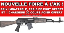 FOIRE AK - WBP AK JACK DELUXE BLACK WOOD CANON CHROMÉ CAL.7.62x39 + 1 CHARGEUR 30 COUPS OFFERT !