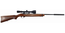 RUGER OCCASION - CARABINE SEMI-AUTO RUGER 10/22 FILETÉE CAL.22LR + LUNETTE SIMMONS 3-9x50 + MODERATEUR