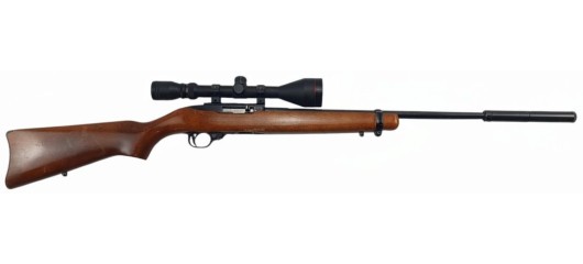 RUGER OCCASION - CARABINE SEMI-AUTO RUGER 10/22 FILETÉE CAL.22LR + LUNETTE SIMMONS 3-9x50 + MODERATEUR