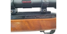 RUGER OCCASION - CARABINE SEMI-AUTO RUGER 10/22 FILETÉE CAL.22LR + LUNETTE SIMMONS 3-9x50 + MODERATEUR