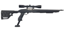 RUGER OCCASION - CARABINE SEMI-AUTO RUGER 10/22 INOX CUSTOM FILETÉE CAL.22LR + LUNETTE BUSHNELL 3-9x40