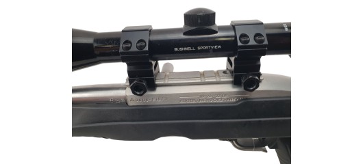 RUGER OCCASION - CARABINE SEMI-AUTO RUGER 10/22 INOX CUSTOM FILETÉE CAL.22LR + LUNETTE BUSHNELL 3-9x40
