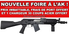 FOIRE AK - CARABINE WBP AK MINI JACK TACTICAL CAL.7.62x39 + 1 CHARGEUR 30 COUPS OFFERT !