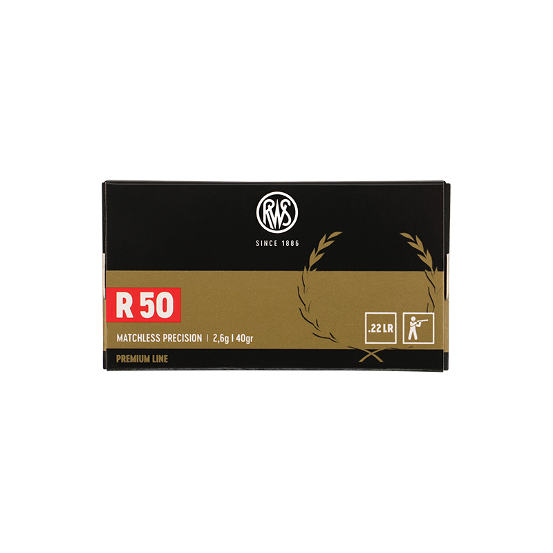 Rs4 Rws 50cal BOITE DE 50 CARTOUCHES RWS R 50 CAL.22LR 40GR