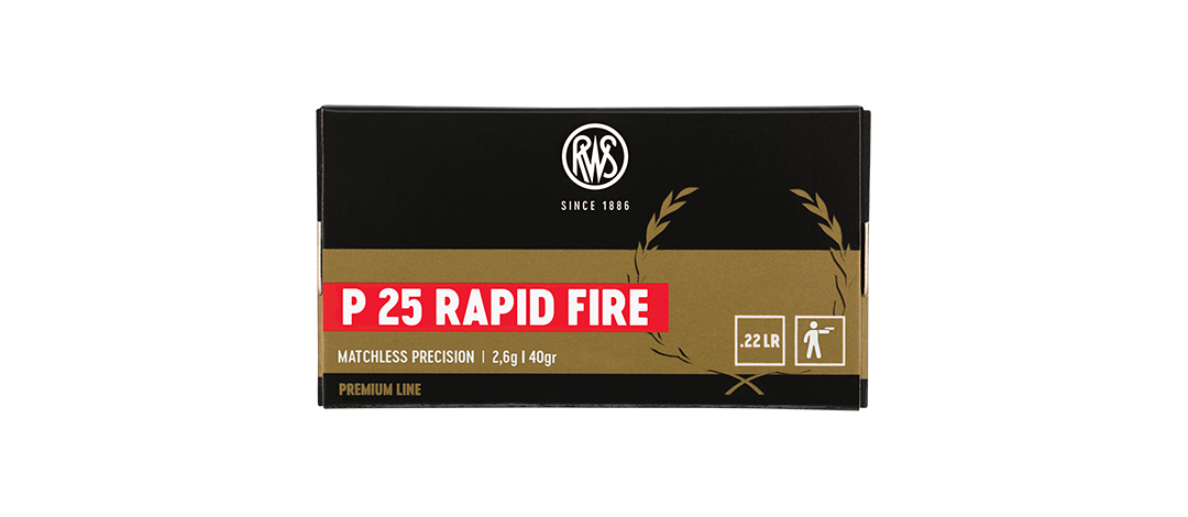 BOITE DE 50 CARTOUCHES RWS P25 RAPID'FIRE CAL.22LR 40GR