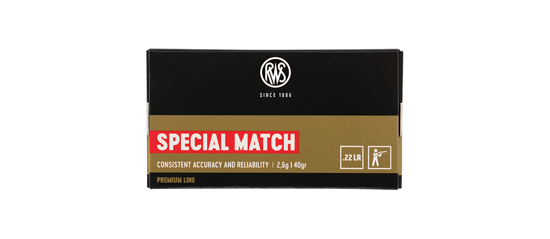 BOITE DE 50 CARTOUCHES RWS SPECIAL MATCH CAL.22LR 40GR