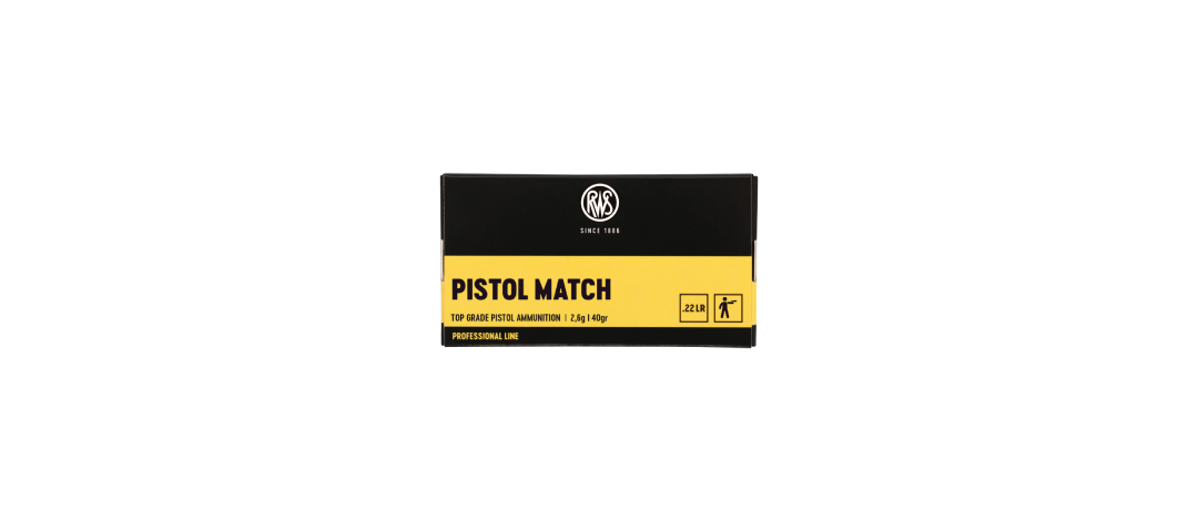 BOITE DE 50 CARTOUCHES RWS PISTOL MATCH CAL.22LR 40GR