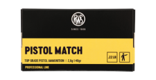 BOITE DE 50 CARTOUCHES RWS PISTOL MATCH CAL.22LR 40GR