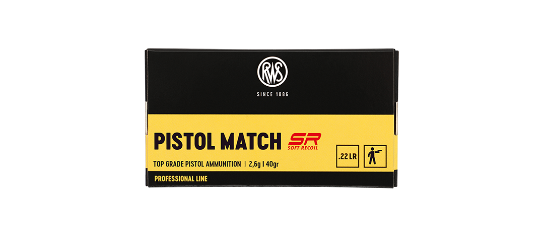 BOITE DE 50 CARTOUCHES RWS PISTOL MATCH SR CAL.22LR 40GR