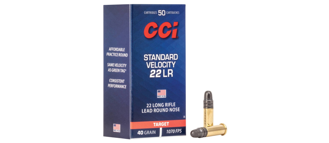 BOITE DE 50 CARTOUCHES CCI STANDARD VELOCITY LRN CAL.22LR 40GR