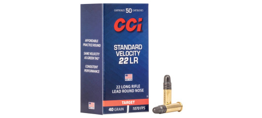 BOITE DE 50 CARTOUCHES CCI STANDARD VELOCITY LRN CAL.22LR 40GR