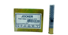 BOITE DE 25 CARTOUCHES JOCKER PETIT CALIBRE 19G BOURRE GRASSE CAL.410/76 PLOMB 4