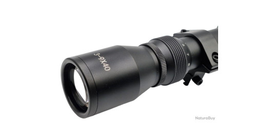 LUNETTE SPÉCIALE 22LR 3-9X40 RÉTICULE TÉLÉMETRIQUE + COLLIERS OFFERTS