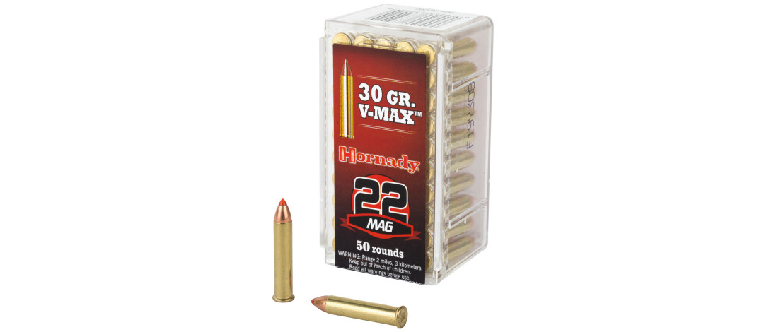 BOITE DE 50 CARTOUCHES HORNADY V-MAX CAL.22 MAGNUM 30 GR