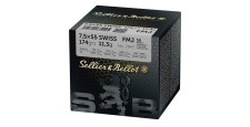 BOITE DE 50 CARTOUCHES SELLIER BELLOT CAL. 7.5x55 SWISS FMJ 174GRS